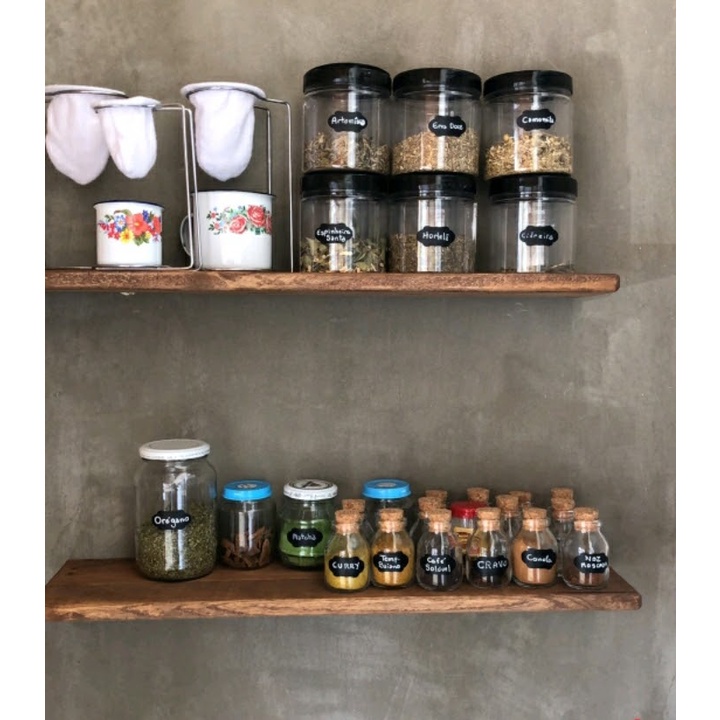 Prateleira Madeira Maciça Suporte Invisível Cor Imbuia 60x15cm Profundidade