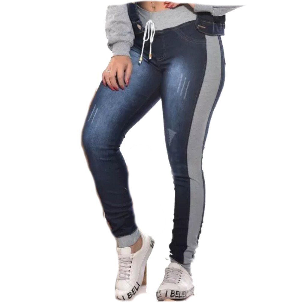 Jeans com moletom hot sale feminino