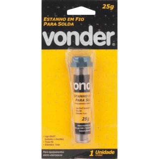 Estanho Fio 1mm 63x37 Tubinho 25G 7438633715 VONDER