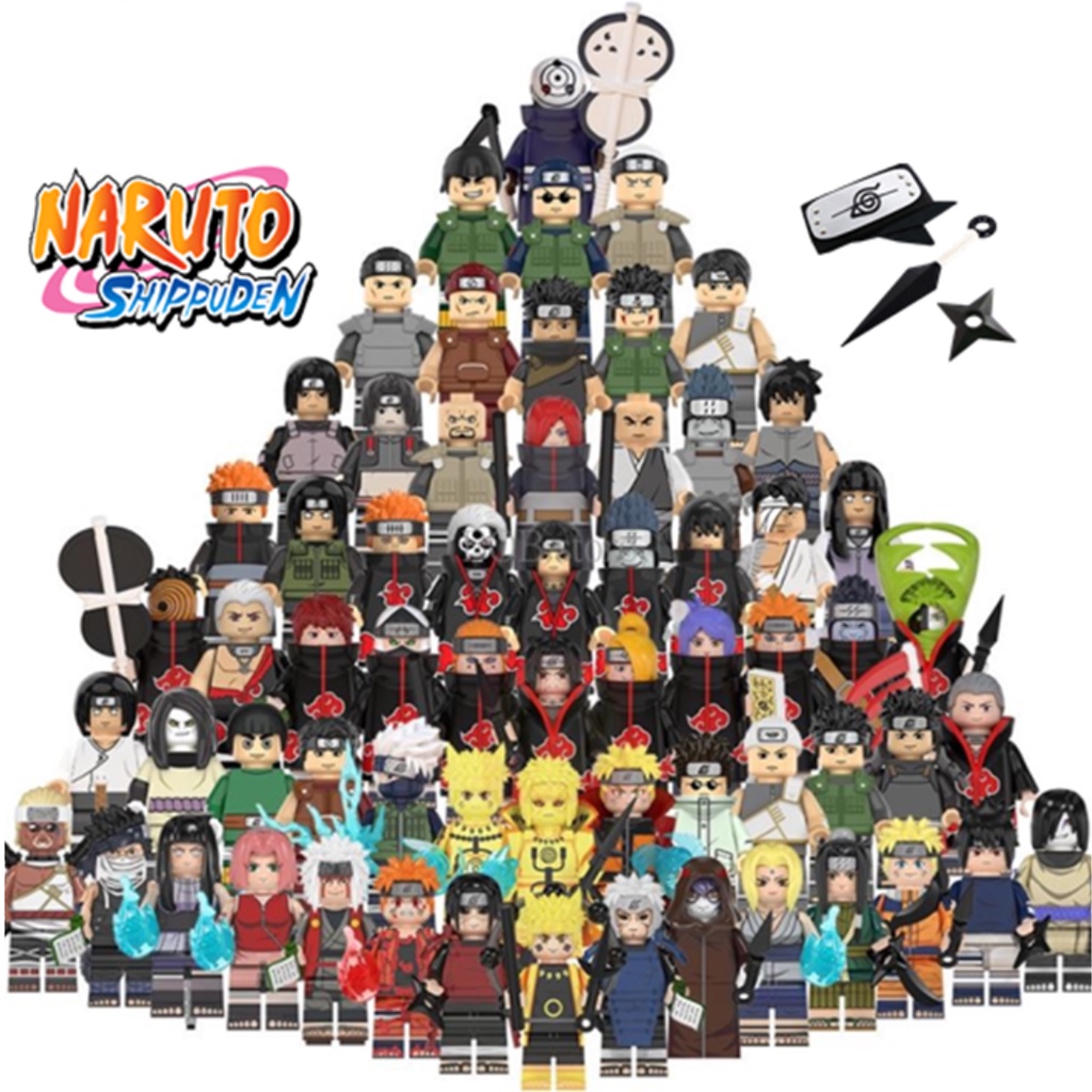 Minifigures Naruto Uzumaki Uchiha Itachi Sasuke Tokashi Kakashi Madara  Building Blocks Brinquedos Para Crianças - Escorrega o Preço