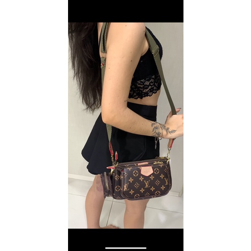 Vila handbag - Bolsa Louis Vuitton, alça corrente, cor marrom