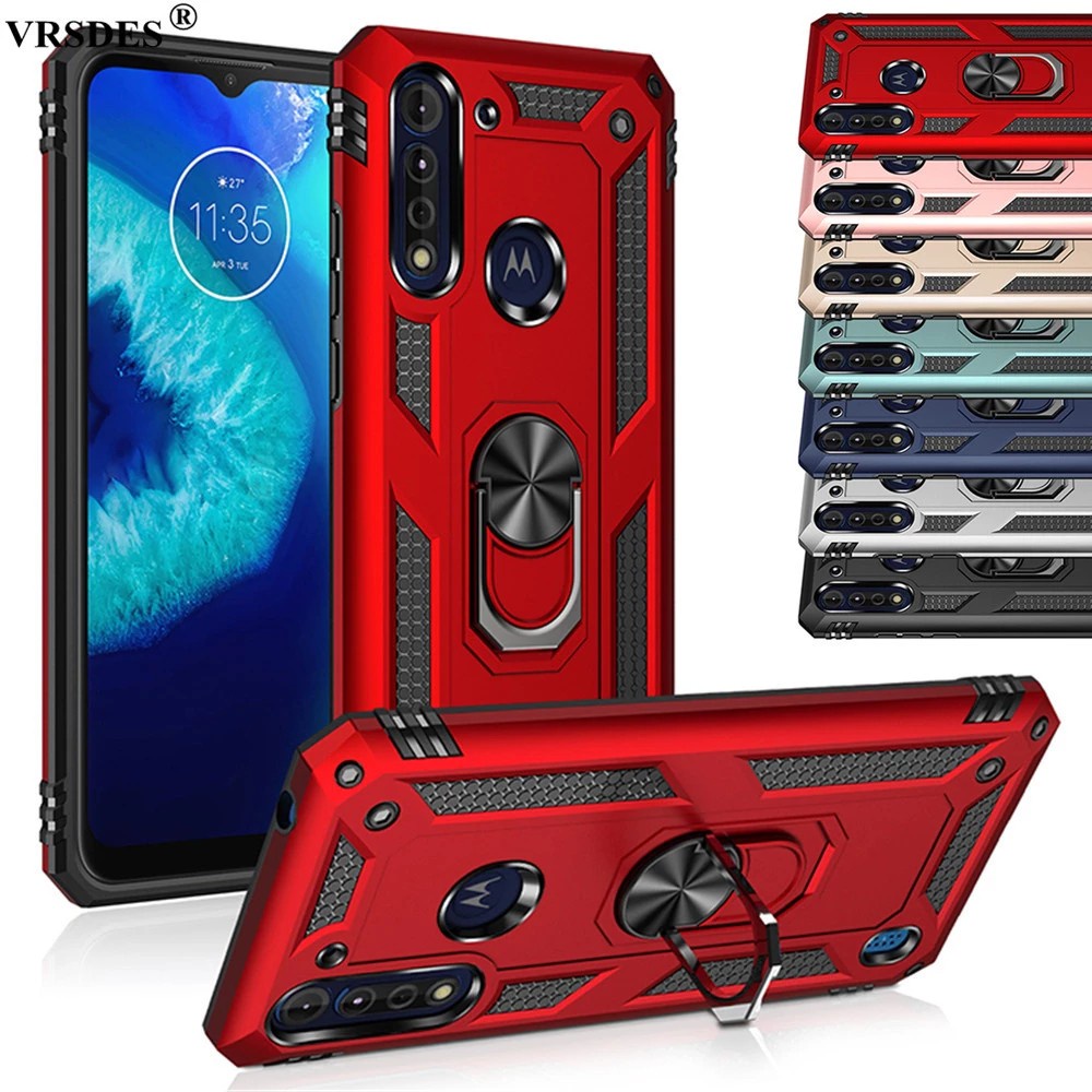 Capa de celular anti queda com suporte apoio motorola moto g8 plus g6