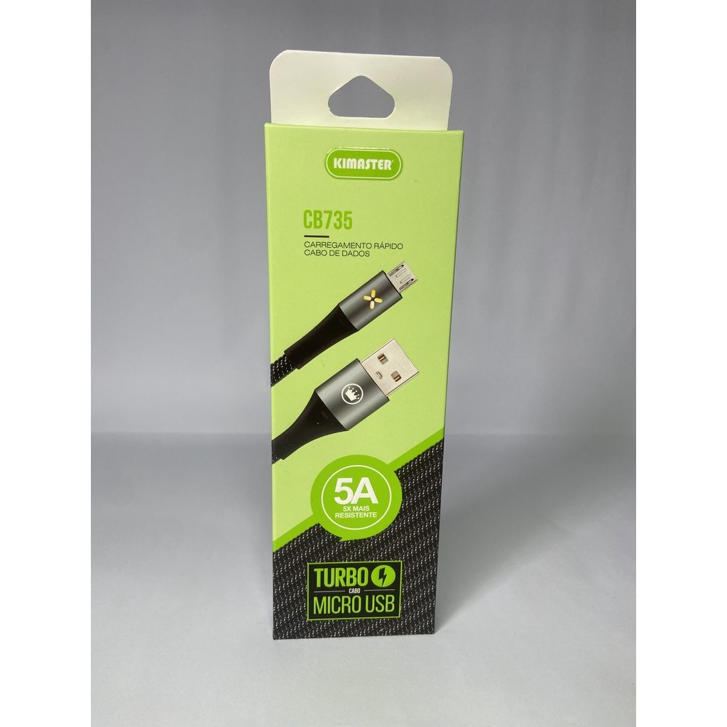 Cabo Micro Usb Turbo A Carregamento R Pido Cabo V Cb Original Kimaster Shopee Brasil