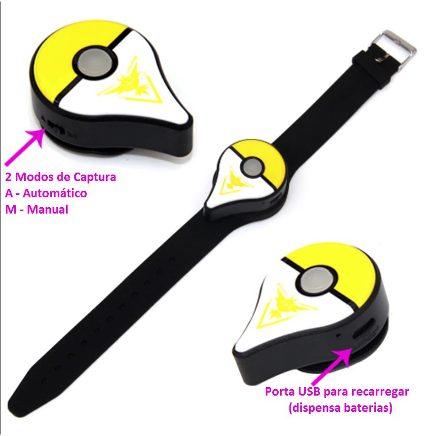 Pokemon Go Plus - Autocather - Recarregável - Pronta Entrega