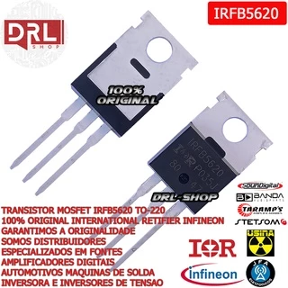 kit 4 Irfb5620 Transistor IRFB5620 Mosfet Original Taramps