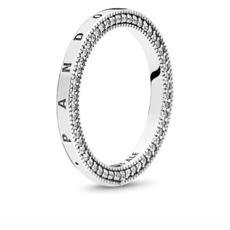 anel signature com logo prata 925