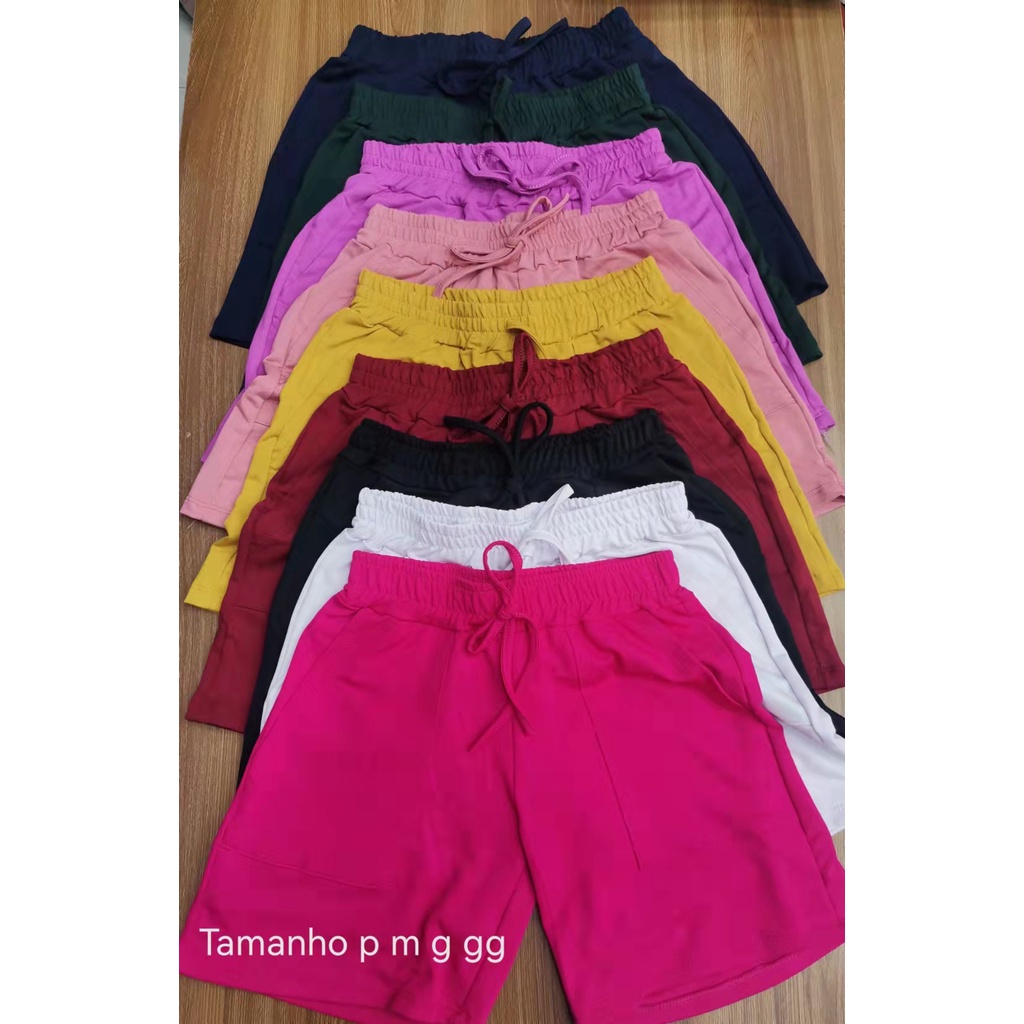 Shorts Feminino em Moletinho Oversized