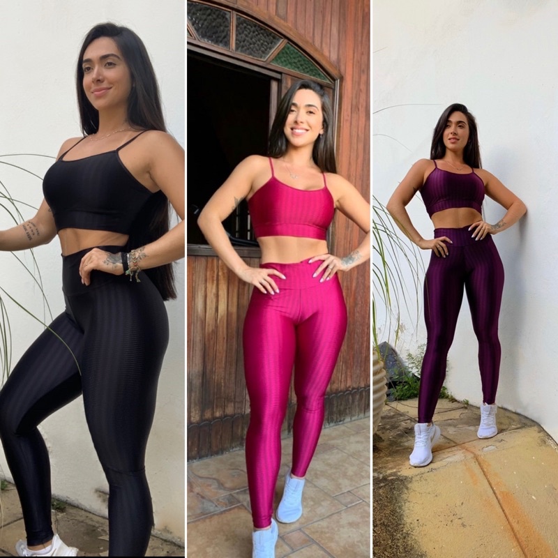 Calça Legging Meia Cinta Academia Romance Fitness Feminino