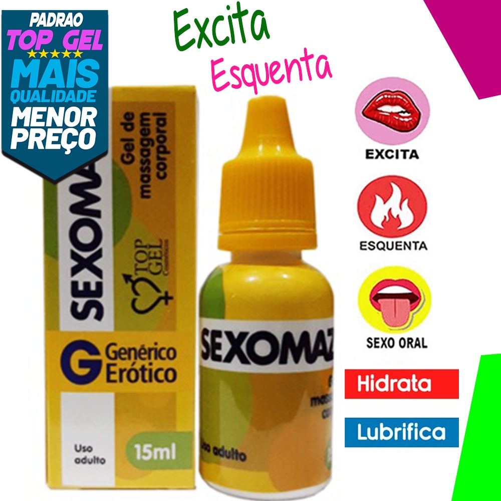 Sexomazil Excitante Térmico Sexy Hot 15ml Top Gel Sex Shop Cosméticos Produtos Eróticos 3224