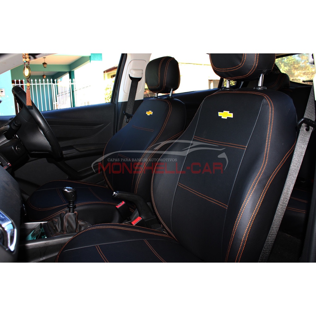 Capa De Bancos Automotivos Carro Em Couro Chevrolet Onix Novo Prisma 2013 A 2022 Shopee Brasil