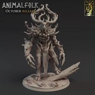 Miniatura Primeval Spirit da coleção Animalfolk para RPG, Zombicide, D&D