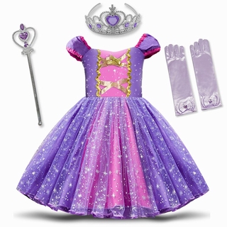Princesa Sofia vestido para meninas roxas de 3-6 anos Sofia a primeira fantasia  fantasia de Halloween fantasia para crianças