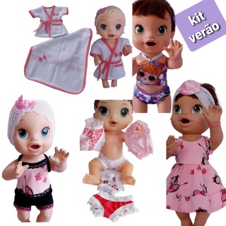 Roupas Boneca Baby Alive Hora Do Xixi Kit 6 Peças (29cm)Pronta