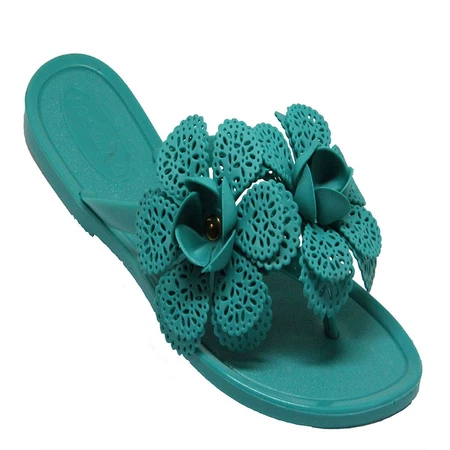 Chinelo feminino adulto sandália rasteira flores Mirabella