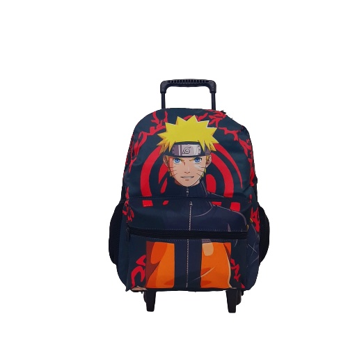 Mochila Escolar Naruto Anime Boruto Rodas Kit Completo+brind