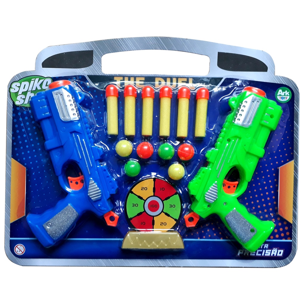 Kit Pistolinha com 3 e 6 dardos – 10 cm x 9 cm – Maior Loja de Brinquedos  da Região