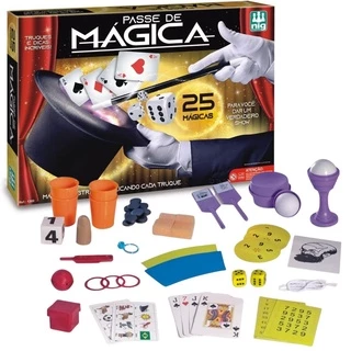 Kit Caixa de Mágicas 25 Truques para Crianças Nig Brinquedos