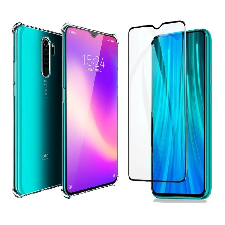 Capa Case Capinha Anti Shock Xiaomi Redmi Note 8 Pro + Pelicula De Vidro 3d