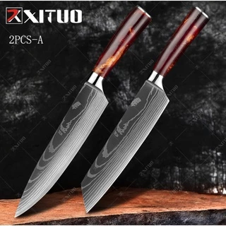 Faca Xituo Profissional Cozinha Japonesa Aço Inox Churrasco Japonesa