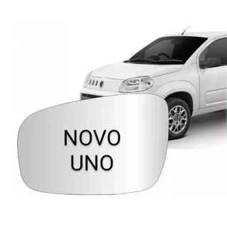 Espelho P/ Retrovisor Fiat Novo Uno ( Way / Vivace / Attractive / Sporting ) - Refil Lente Espelho Para Carro