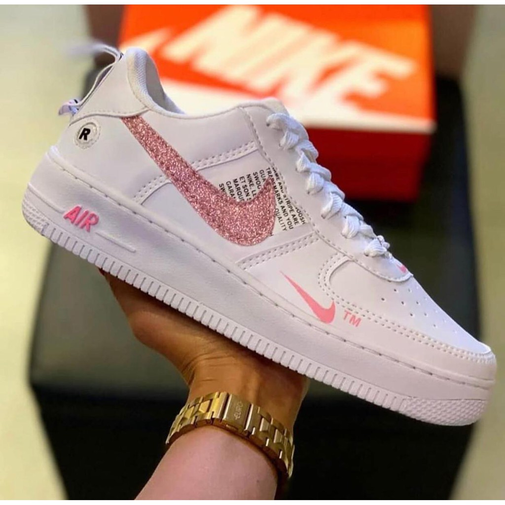 Nike air force 1 best sale glitter pink