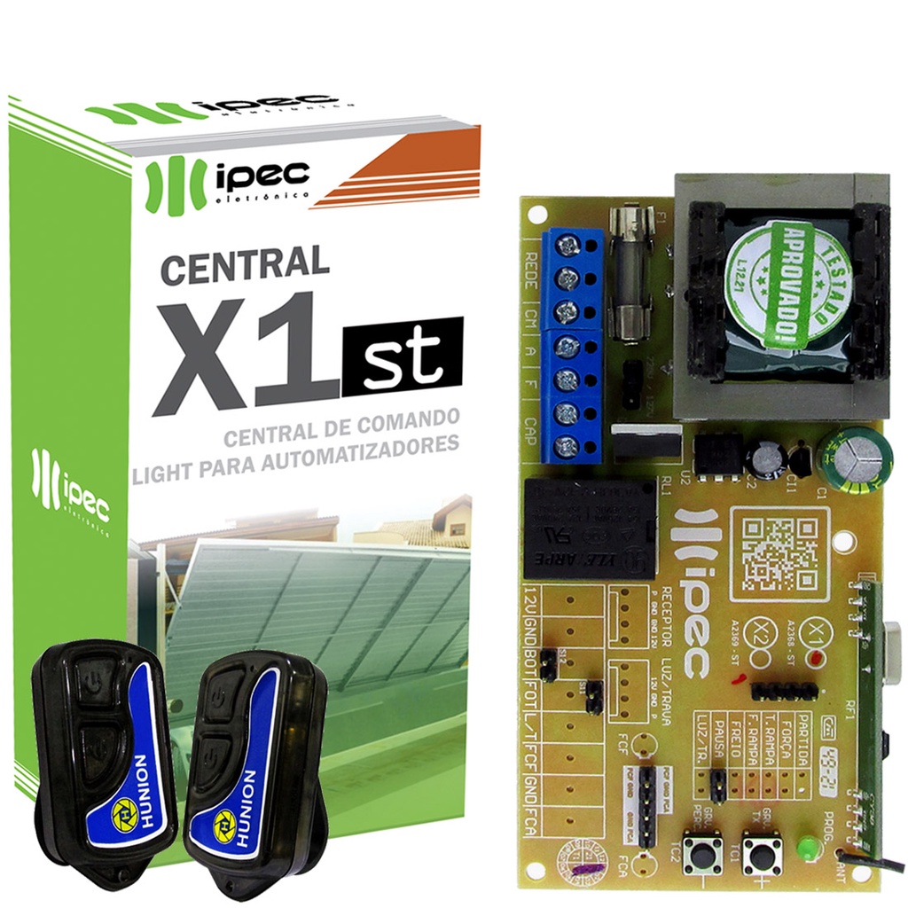 Placa Central Comando Motor Portão Universal Ipec X1 Light St e 2 ...