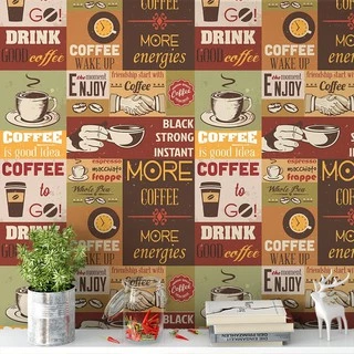 Papel De Parede Cantinho do Café Azulejo Cozinha Lavável 2,00 metros