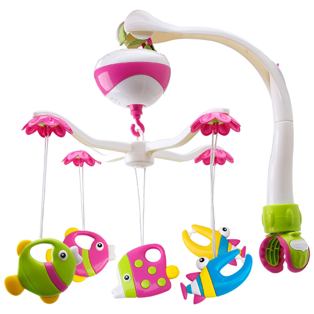 Brinquedo Mobile Portátil Com Som Berço Carrinho Giratório | Shopee Brasil