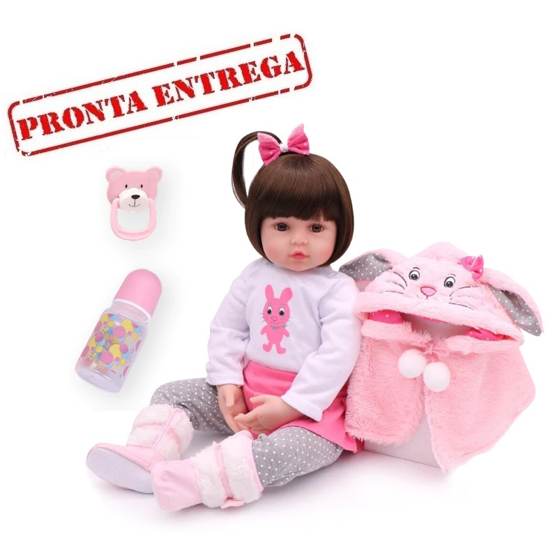 Roupa Para Boneca Bebe Reborn Coelho Com Bolinha Rosa - Shiny Toys - Bonecas  - Magazine Luiza