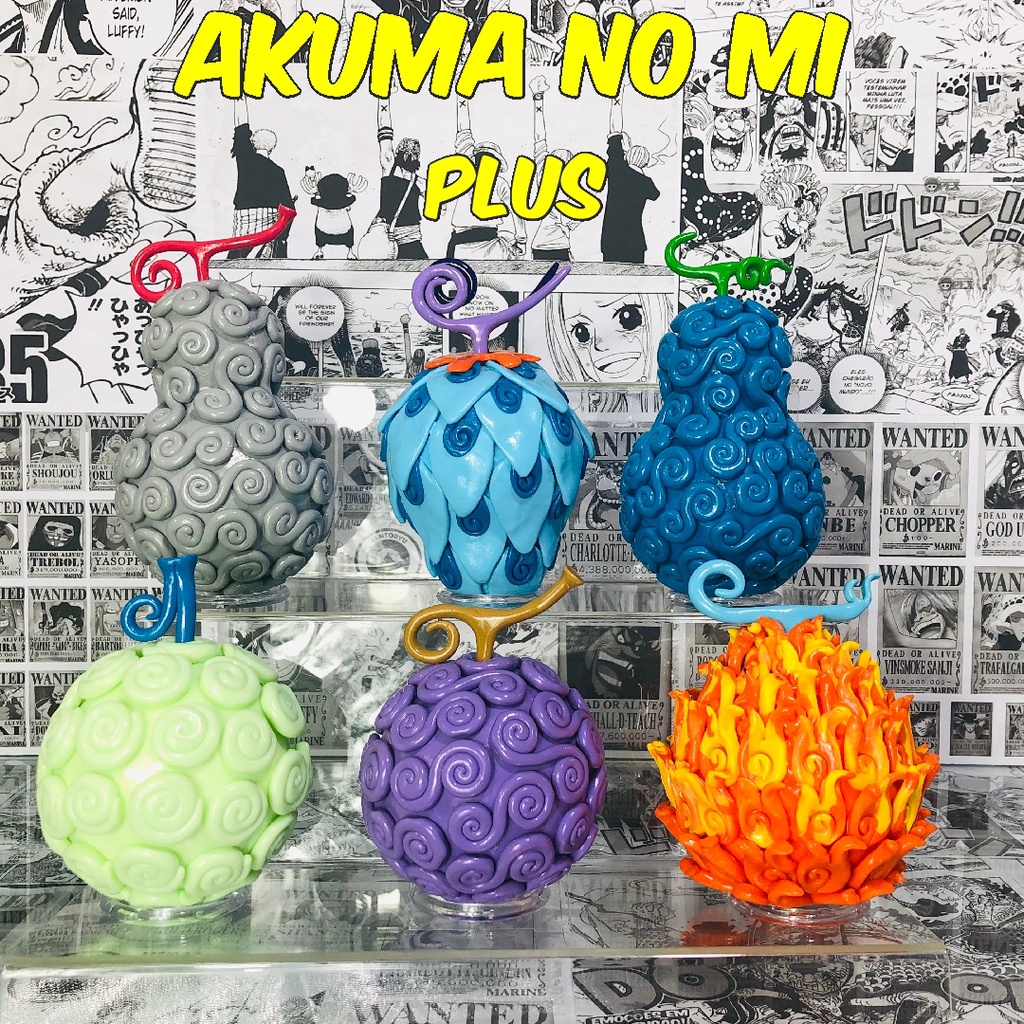 Action Figure - Akuma no mi ( Doru - Yami - Hie- magu) - One Piece - Anime  Figure - Mangá - Colecionavel de anime - Otaku - Luffy - Figuras de