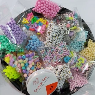 Miçangas para fazer pulseiras 1000 peças kit miçangas divertidas contas parla pulseiras com rolo de 10 METROS DE FIO DE SILICONE Diy pulseiras de miçangas