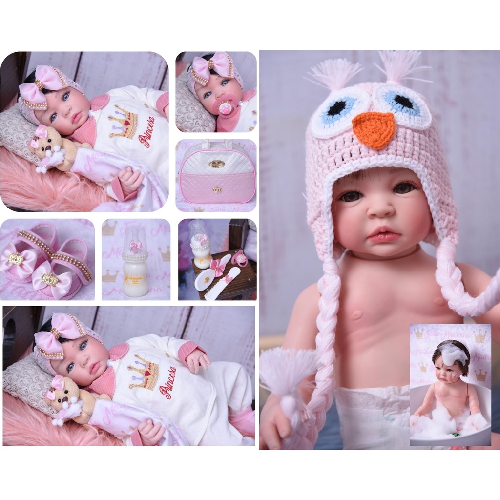 Bebe Reborn Menina Fada Madrinha Real Boneca Silicone Presente