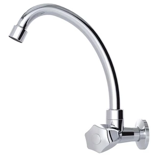 Torneira De Cozinha Parede Abs Cromada Bica Móvel C-50 1167