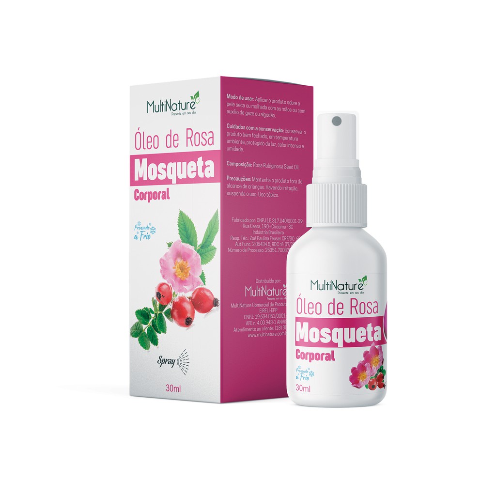 ÓLEO DE ROSA MOSQUETA PURO 100% NATURAL 30 ML - TIRA MANCHAS E ESTRIAS ...