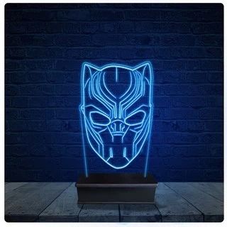 Luminária Led Acrilico Abajur - Pantera Negra
