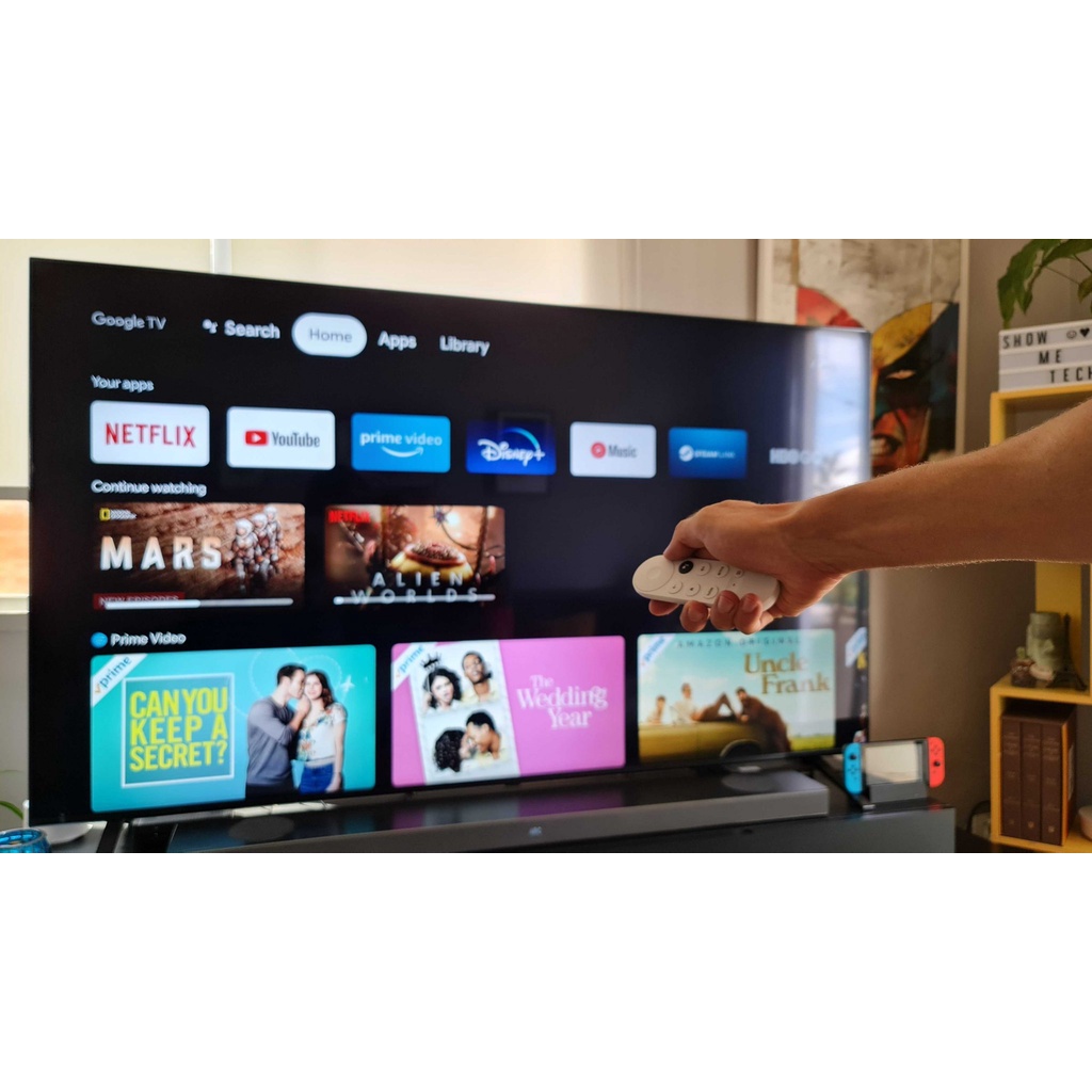 Google Chromecast 4 com Google TV 4K e controle | Shopee Brasil