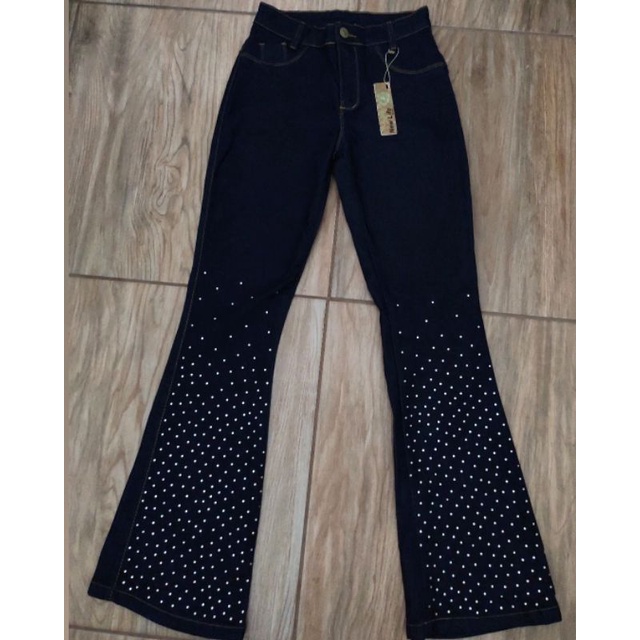 Calça Jeans Feminina Jogger Com Lycra, Cintura Alta, Cos Alto