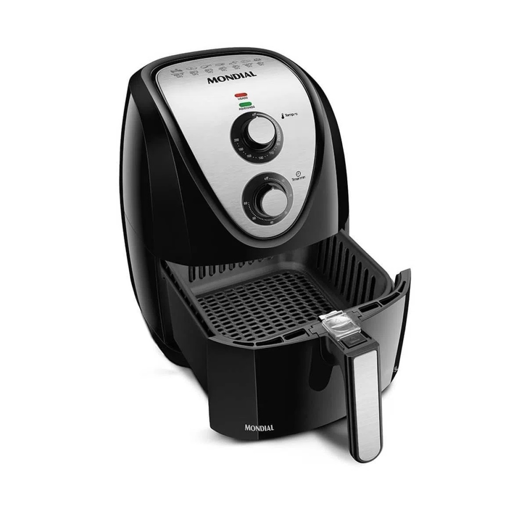 Fritadeira sem Óleo Air Fryer Mondial AFN50 BI Grand Family Inox 5L