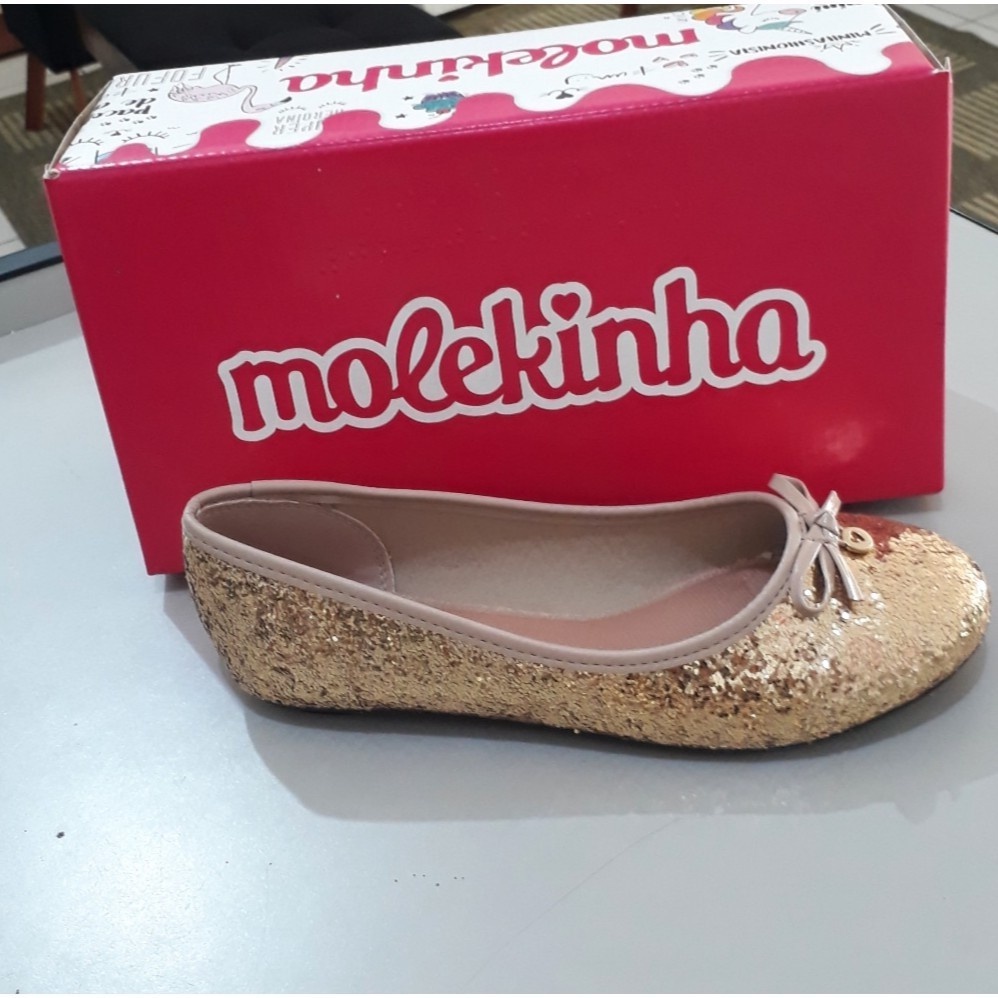 Sapatilha molekinha deals com brilho