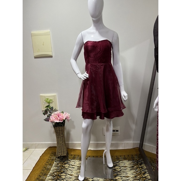 Vestido curto best sale bordo para festa