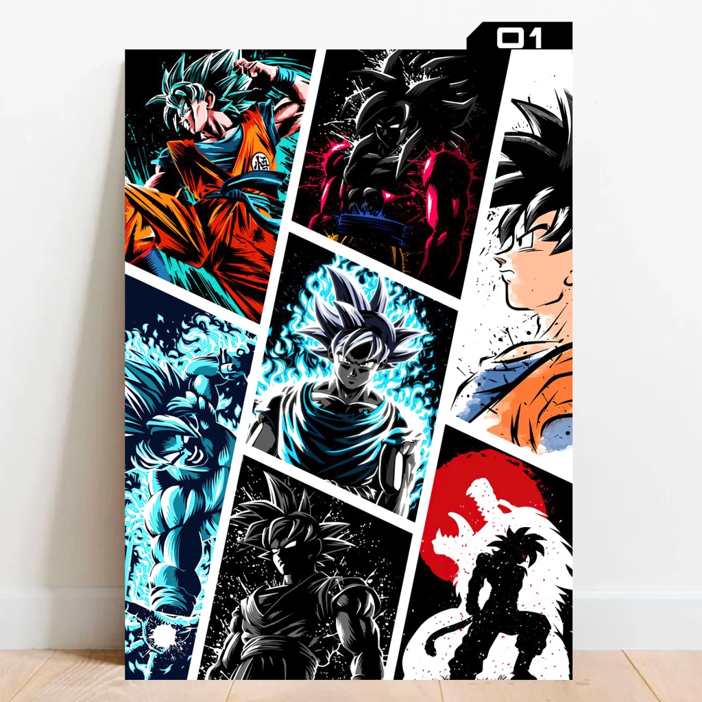 Quadro Poster com Moldura Majin Boo Gordo Dragon Ball Z Goku