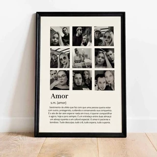 Quadro definição do amor - Clássico PERSONALIZADO