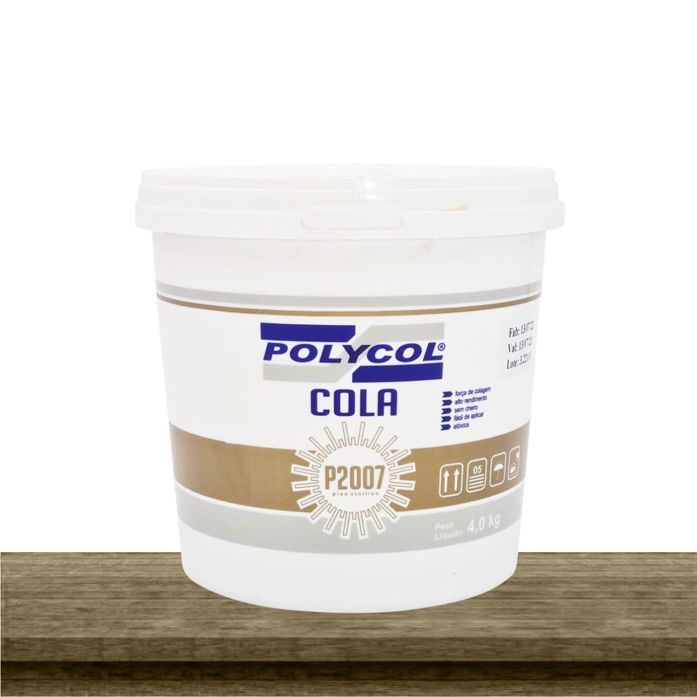 Cola para Piso Vinílico Polycol 4kg | Shopee Brasil