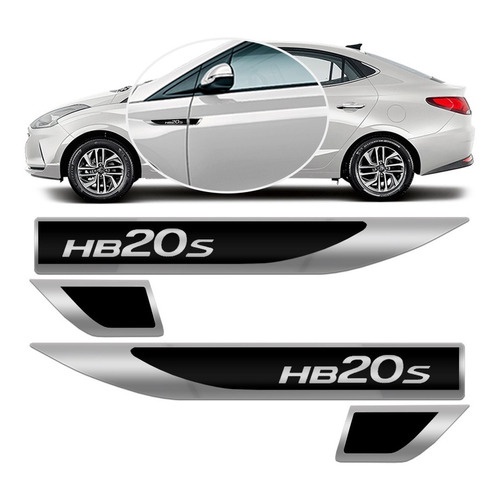 Emblema Lateral Resinado Hb20s Sedan 2013 Á 2018 2019 2020