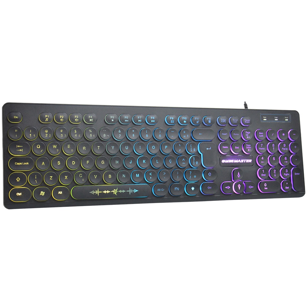 K様 Teclado Gamer K-mex KM7628 SteamPunk Anti-ghost Com Led | Shopee