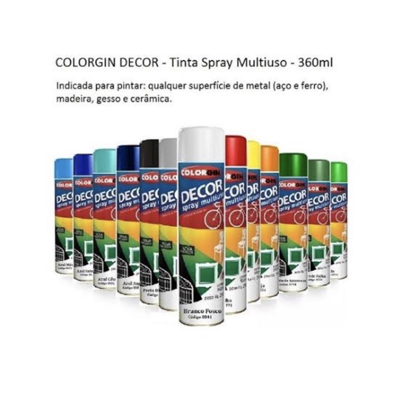 TINTA SPRAY COLORGIN MULTI USO | Shopee Brasil