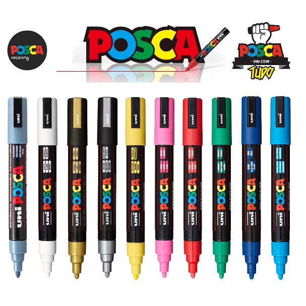 Kit Caneta Posca Pc-5m C/10 Unidades N°23 | Shopee Brasil
