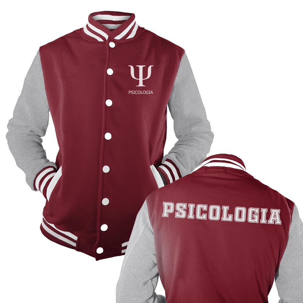 Jaqueta Blusa Moletom College Bordada Psicologia Unissex