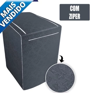 Capa de Máquina de Lavar Electrolux Brastemp Consul com Ziper 10, 11, 12, 13, 14, 15, 16, 17kg