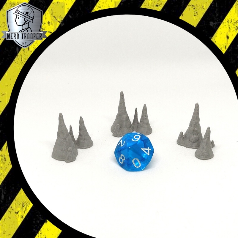 Miniaturas RPG peças para cenários - KIT ESTALAGMITES / ESPELEOTEMAS - 28mm/32mm